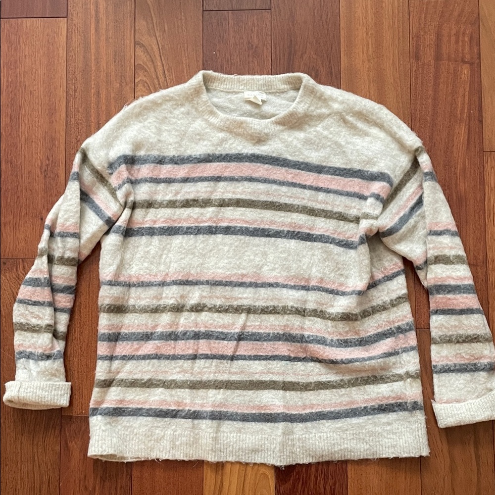 Caslon Pink Striped Sweater